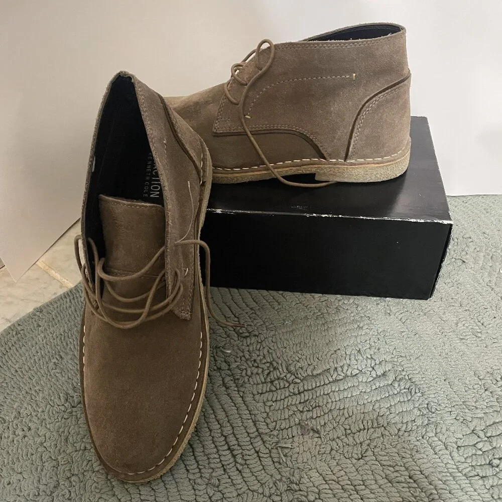 Reaction Kenneth Cole Desert Sun Walnut Suede Mens Size 8 M - Picture 2 of 6